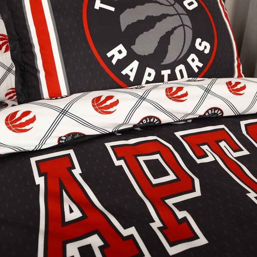 Nemcor NBA Toronto Raptors Twin Bedding Comforter With 1  Pillow Case Red, Black